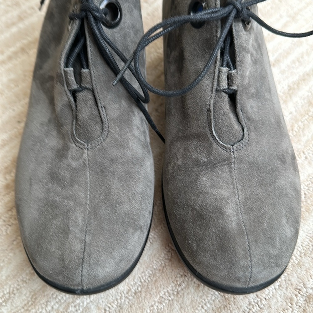 Wolky Hope Pombai Women's Suede Wedge Ankle Booties Shoes Gray Size EU 39 | US 8 - Picture 13 of 17